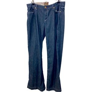 Women’s Rich & Skinny Wide Leg Blue Jeans With Mild Stretch. Size 31.